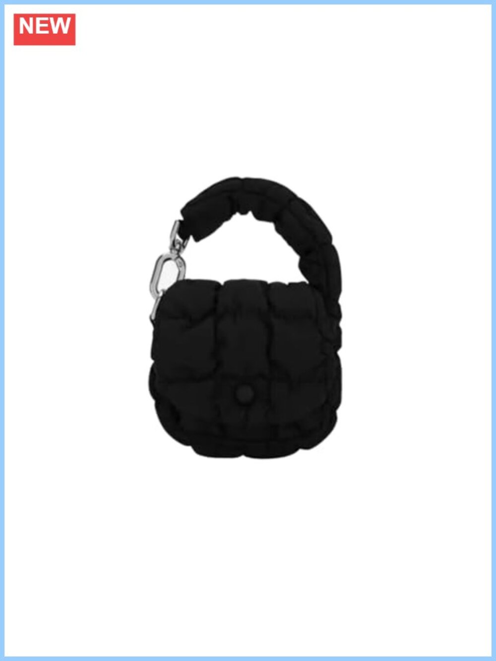 Super Mini Quilted Nylon Puffer Wristlet Clutch Evening Bag
